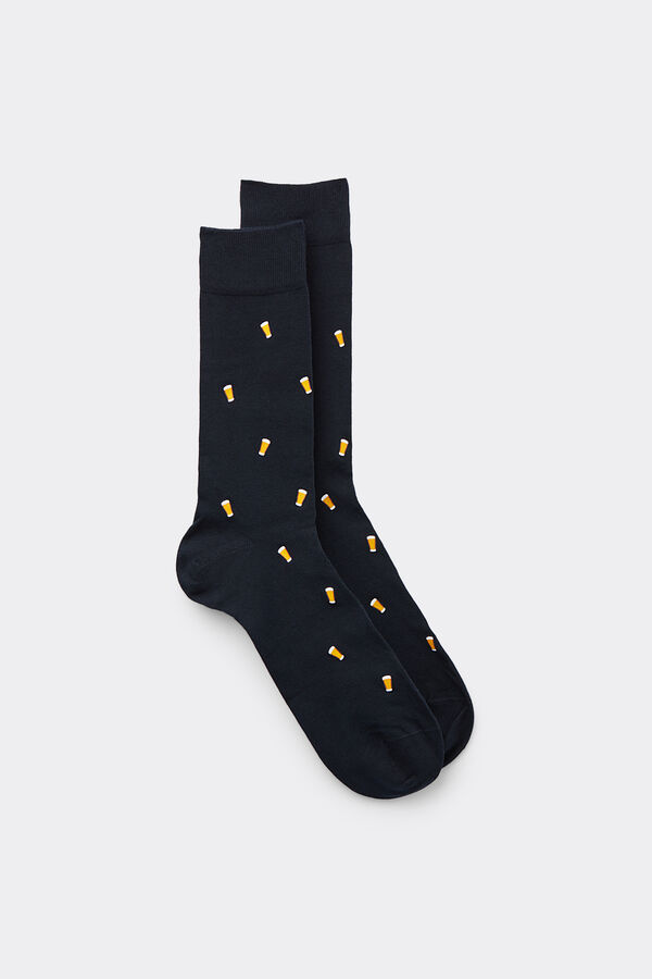 Short Patterned Cotton Socks