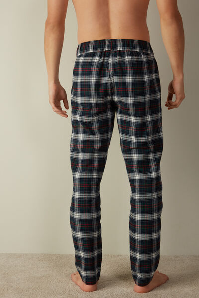 Tartan Brushed Plain-Weave Cotton Pyjama Bottoms