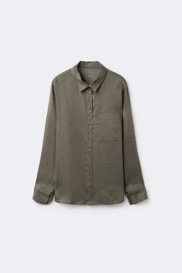 The Pure Linen Plain-Weave Linen Shirt