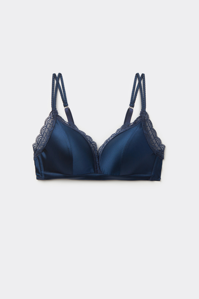 Tiziana Silk and Lace Triangle Bra