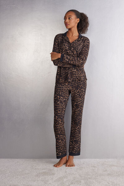 Luxurious Leopard Modal Trousers