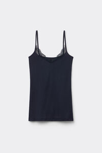 Ultralight Modal and Cashmere Camisole with Lace