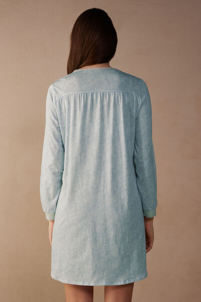 Romantic Cashmere Button-Up Nightdress