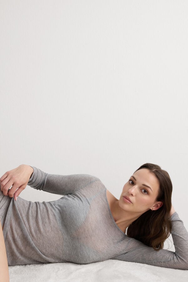 Tričko s Dlh&yacute;m Ruk&aacute;vom Ultranatural s Pr&iacute;mesou Ka&scaron;m&iacute;ru