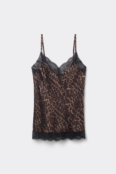 Luxurious Leopard Viscose Satin Top