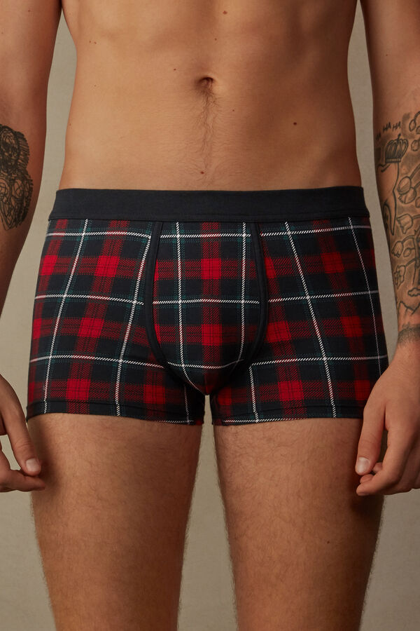 Red Tartan Boxers in Stretch Supima® Cotton Intimissimi