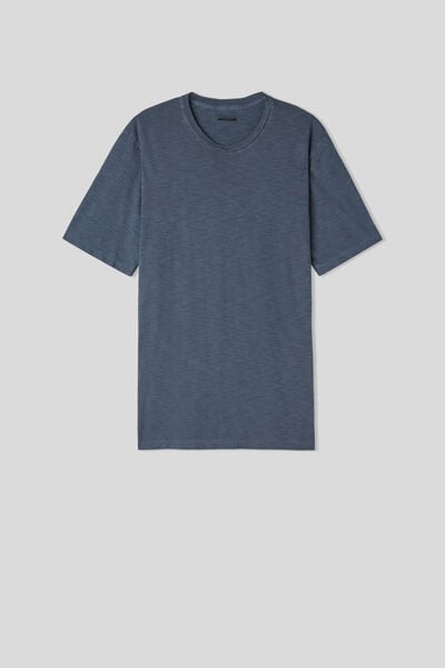 Garment-Dyed Slub Cotton Jersey T-Shirt