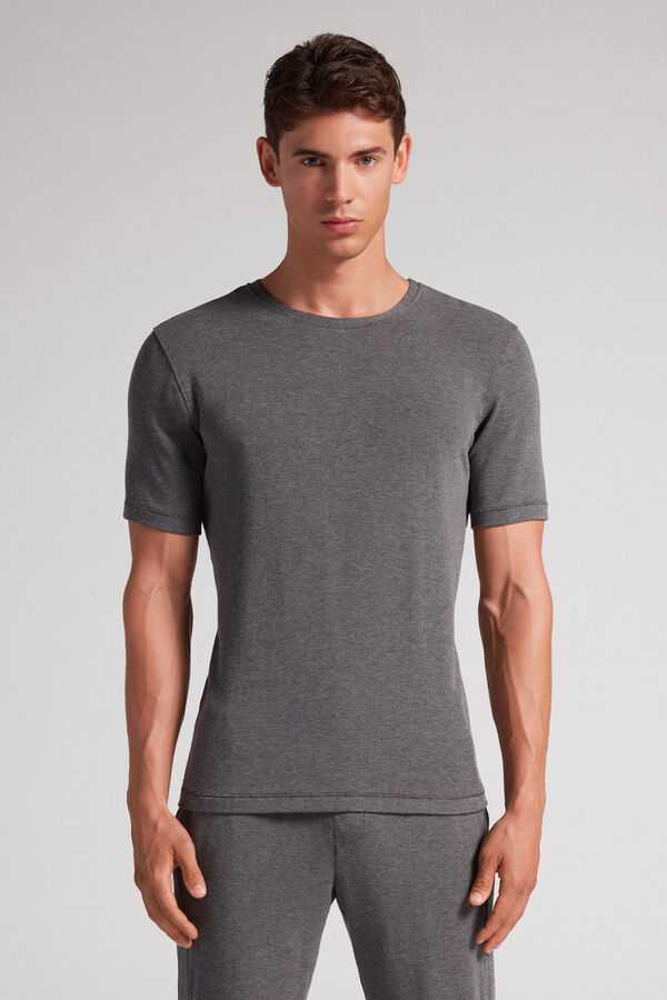 Kurzarm-Shirt aus Kaschmir-Modal