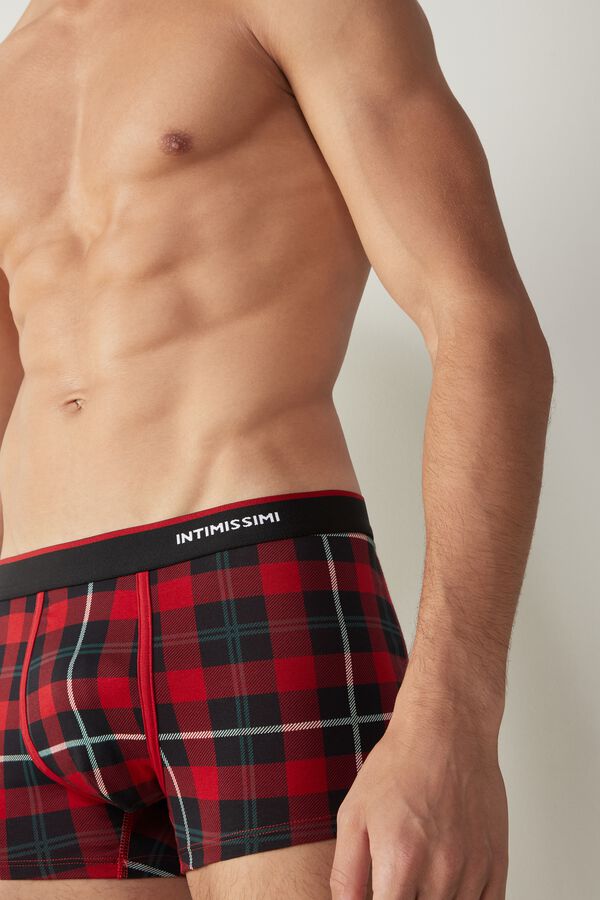 Tartan Print Boxers in Stretch Supima® Cotton