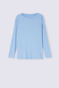 Chic Comfort Long-Sleeved Boat-Neck Modal Top