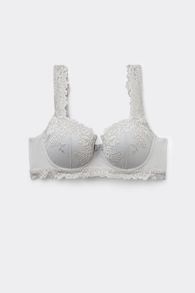 Soutien-gorge balconnet en dentelle florale