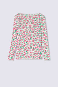 Maglia Scollo a Barchetta in Modal Ultralight con Cashmere Life is a Flower