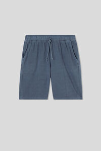 Pantalone Corto in Cotone con Nervatura Washed Collection