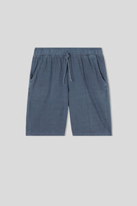 Shorts i bomull med veck Washed Collection