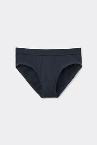 Cotton Briefs with Exposed Elasticated Waistband