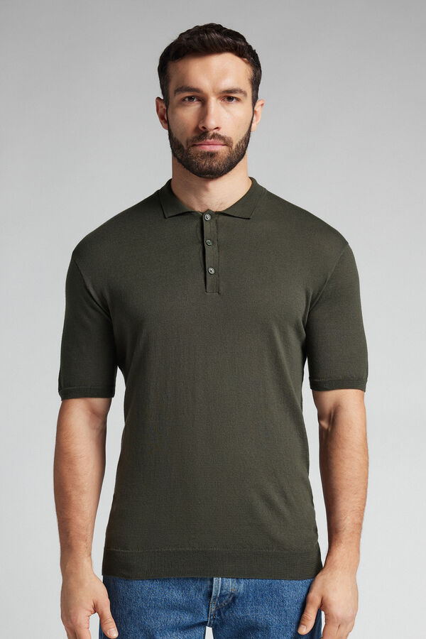 Short-Sleeved Cotton Jersey Polo Shirt