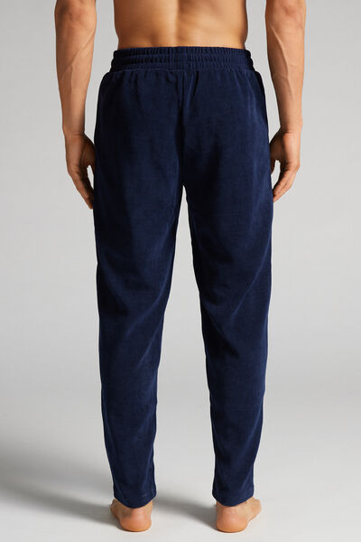 Full-Length Ribbed Chenille Trousers