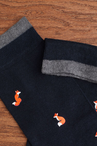 Short Socks in Patterned Soft Cotton