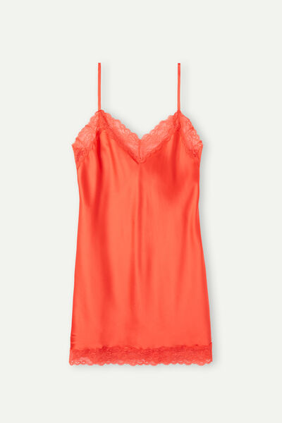 Silk Slip with Lace Insert Detail