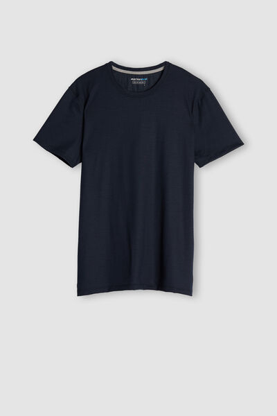 Short-Sleeve T-Shirt in Stretch Merino Wool