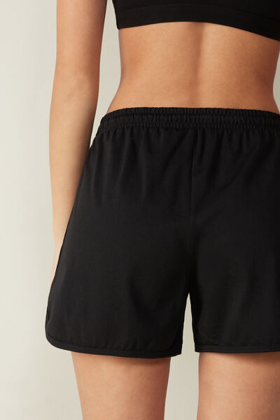 Supima Cotton Shorts with Rounded Hem