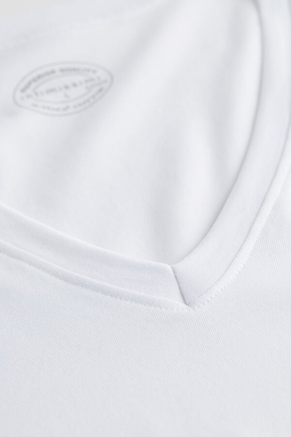 V-Neck Stretch Superior Cotton T-Shirt