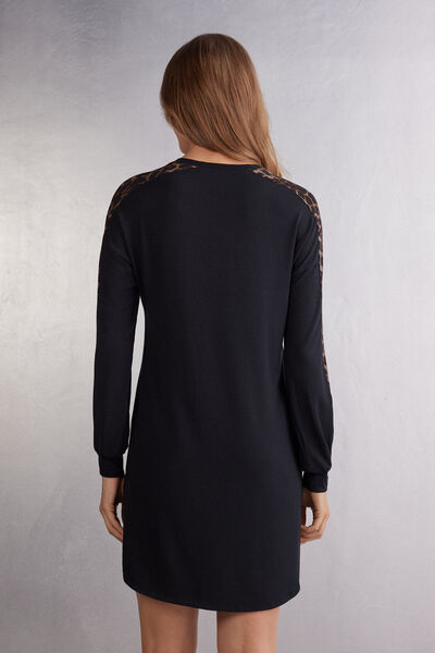 Camicia da Notte Modal Luxurious Leopard