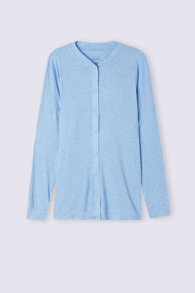 Chic Comfort Uzun Kollu Önden Kapamalı Modal Bluz