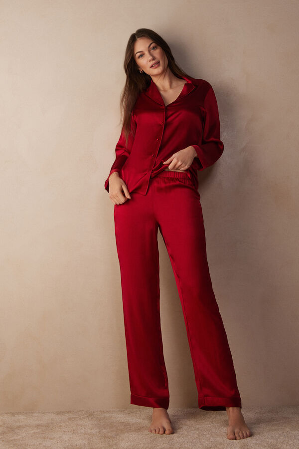 Pantalon en Satin de Soie