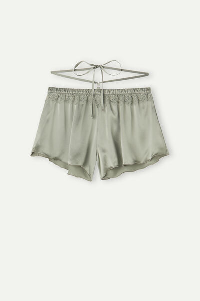 Transparently Tempting シルクサテン ショートパンツ