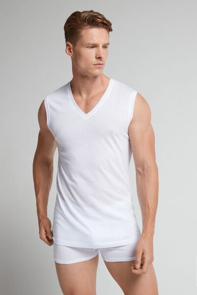 V-Neck Extrafine Superior Cotton Vest Top