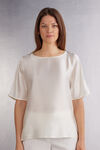 T-shirt manches courtes en soie et modal