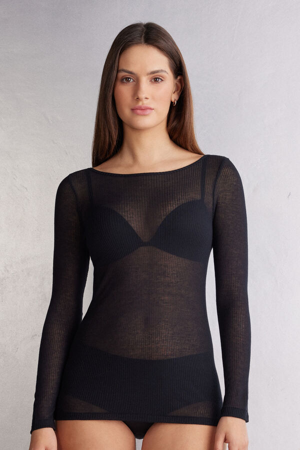 Ultranatural with Cashmere Long-Sleeved Cashmere Top