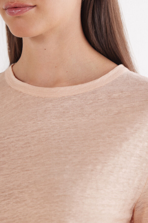 The Pure Linen Short-Sleeved Linen Top