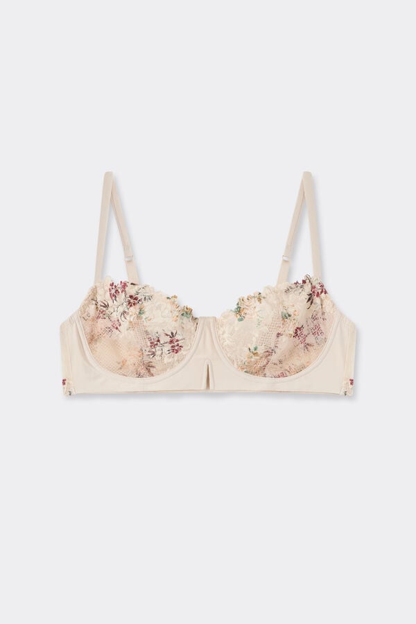 Denise Balconette Bra with Pretty Flowers Print