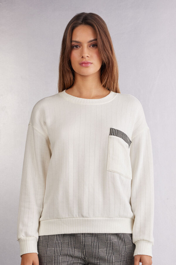 Royal Elegance Long-Sleeved Ribbed Top