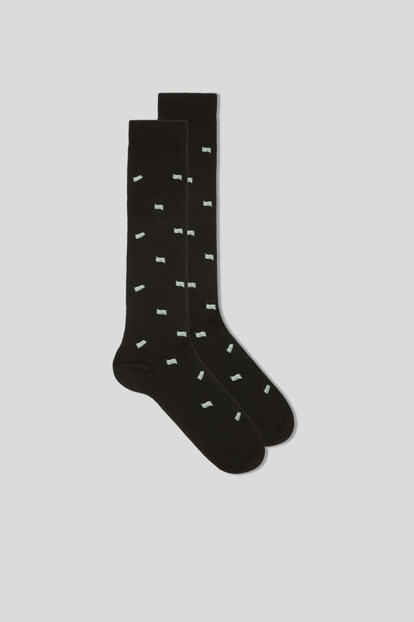 Long Patterned Soft Cotton Socks