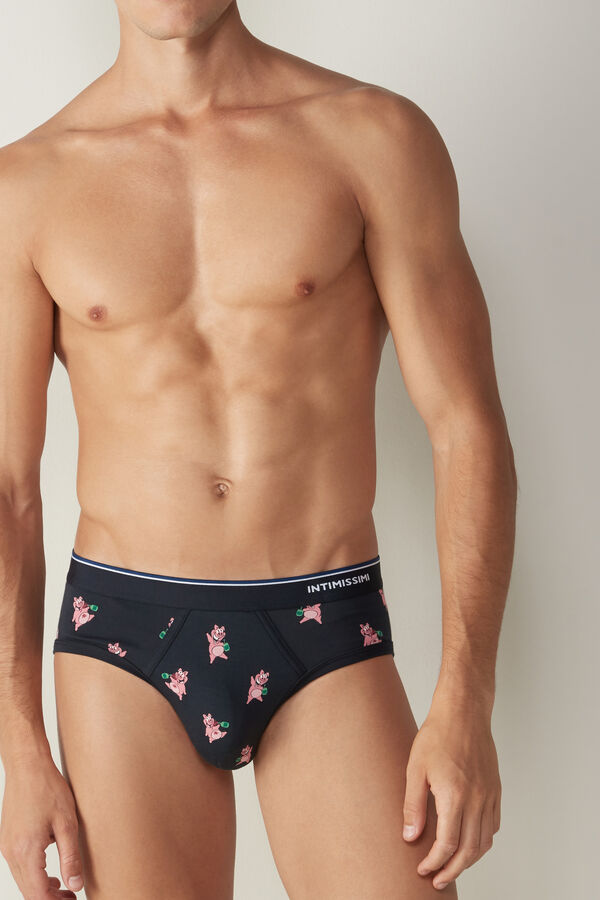 Drunken Piglets Print Underwear in Stretch Supima® Cotton