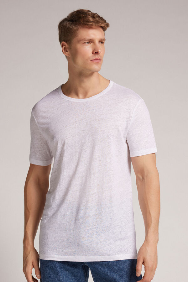 Short-Sleeved Linen T-Shirt