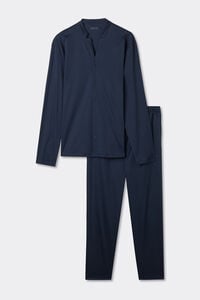 Full-Length Button-Up Cotton Pyjamas