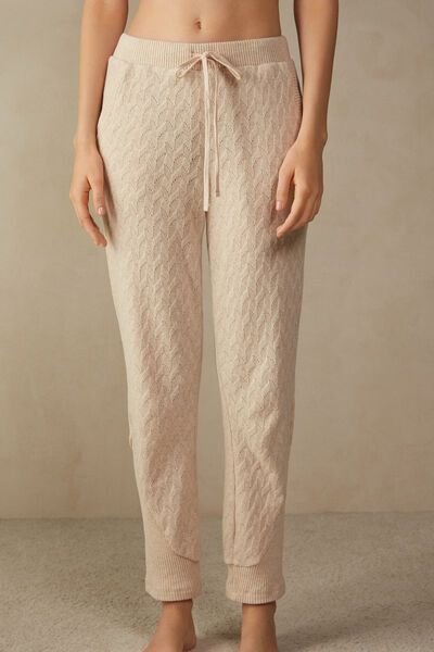 Winter Braid Full-Length Trousers with Cuffed Ankles