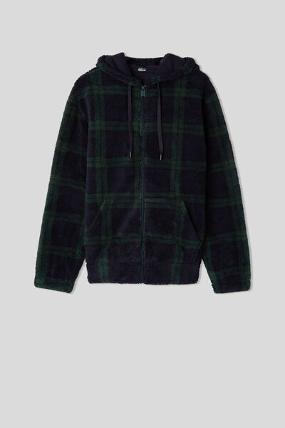 Blue/Green Check Teddy Sweatshirt