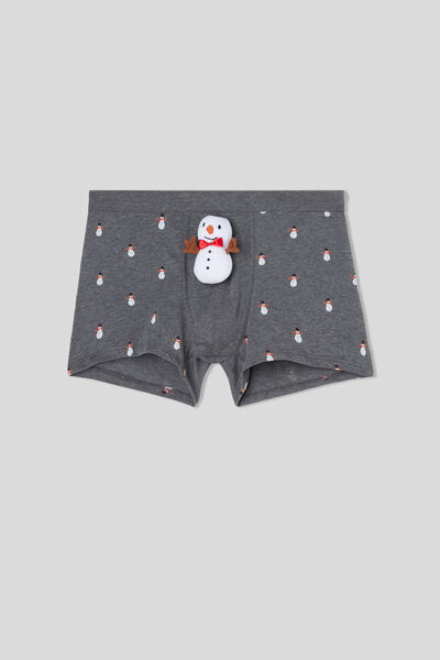 Snowman Teddy Stretch Supima® Cotton Boxers