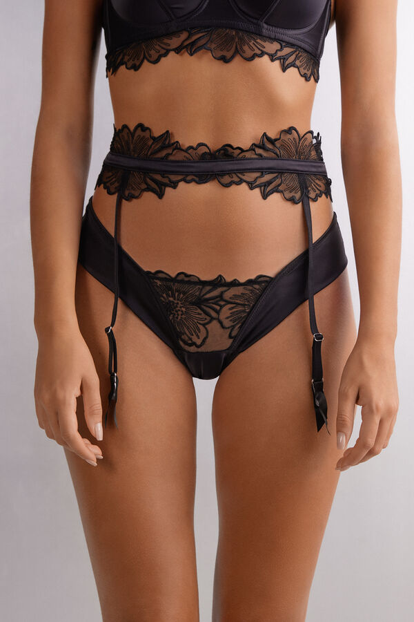 Darlings Satin Suspenders
