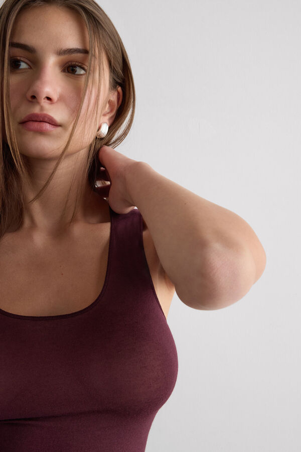 Modal Cashmere Ultralight Wide-Shoulder Top