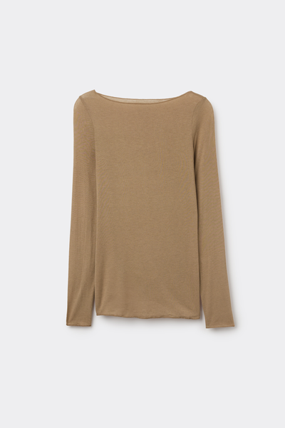 Shirt mit U-Boot-Ausschnitt aus Modal und Kaschmir Ultralight