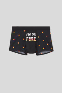 Boxer flammes en microfibre