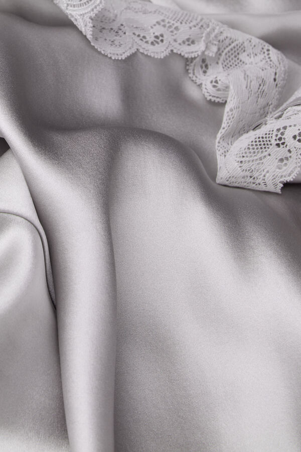 Silk Slip with Lace Insert Detail