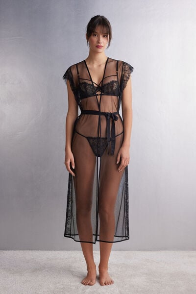 Robe em Tule Intricate Surface