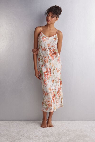 Summer Sunset Long Satin Slip